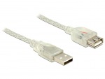 Obrzok produktu Delock Extension cable USB 2.0 Type-A male > USB 2.0 Type-A female 5m transpar