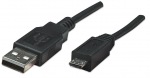 Obrzok produktu Manhattan Vysokorchlostn USB 2.0 kbel zariaden A-Micro B M / M 5m,  ierny