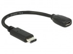 Obrzok produktu Delock Adapter cable USB Type-C 2.0 male > USB 2.0 type Micro-B female 15cm blac