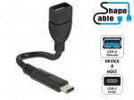 Obrzok produktu Delock Cable USB 2.0 Type-C male > USB 2.0 Type-A female ShapeCable 0.35m