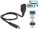 Obrzok produktu Delock Cable USB 2.0 Type-C male > USB 2.0 Type-A female ShapeCable 0.50m