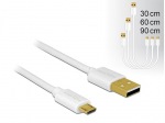 Obrzok produktu Delock Data and Fast Charging Cable USB 2.0 A-male>Micro-B-male, 3 pieces set whi