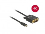 Obrzok produktu Delock Cable USB Type-C male > DVI 24+1 male (DP Alt Mode) 4K 30 Hz 1 m black