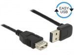 Obrzok produktu Delock Cable USB AM-AF 2.0 0.5m Black Angled Up / Down USB-A Easy-USB