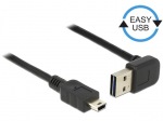 Obrzok produktu Delock Cable USB Mini AM-BM 2.0 0.5m Black Angled Up / Down USB-A Easy-USB