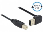 Obrzok produktu Delock Cable USB AM-BM 2.0 0.5m Black Angled Up / Down USB-A Easy-USB