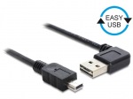 Obrzok produktu Delock Cable USB Mini AM-BM 2.0 0.5m Black Angled Left / Right USB-A Easy-USB
