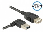 Obrzok produktu Delock Cable USB AM-AF 2.0 0.5m Black Angled Left / Right USB-A Easy-USB