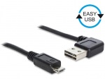 Obrzok produktu Delock Cable USB Micro AM-BM 2.0 0.5m Black Angled Left / Right USB-A Easy-USB