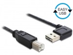 Obrzok produktu Delock Cable USB AM-BM 2.0 0.5m Black Angled Left / Right USB-A Easy-USB