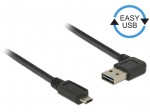 Obrzok produktu Delock Cable USB Micro AM-BM 2.0 3m Black Angled Left / Right USB-A Easy-USB
