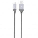 Obrzok produktu Silicon Power Kbel USB TypeC - USB,  Boost Link LK30AC Nylon,  1M,  2.4A,  Siv