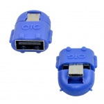 Obrzok produktu VAKOSS Micro USB adaptr,  OTG  A-B F / M  modr,  blister-kartn
