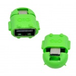 Obrzok produktu VAKOSS Micro USB adaptr,  OTG  A-B F / M  zelen,  blister-kartn