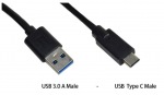 Obrzok produktu MSONIC USB kbel 3.0 A - USB-C M / M  1m,  Prenos a Nabjanie,  MLU660K ierny