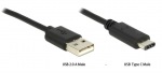 Obrzok produktu MSONIC USB kbel 2.0 A - USB-C M / M  1, 8m,  Prenos a Nabjanie,  MLU683NK ierny