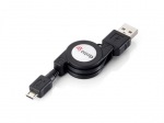 Obrzok produktu Equip micro USB 2.0 cable AM -> MBM5P 1m black,  retractable