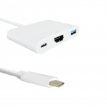 Obrzok produktu Qoltec Adapter USB 3.1 typC Male  /  HDMI AF + USB AF + USB 3.1 typC