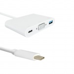 Obrzok produktu Qoltec Adapter USB 3.1 typC Male  /  VGA F + USB 3.0 + USB 3.1 typC