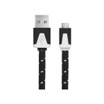 Obrzok produktu Esperanza EB176K kbel Micro USB 2.0 A-B M / M,  opeten,  ploch,  1.0m,  ierny