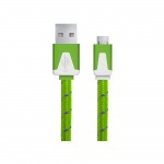 Obrzok produktu Esperanza EB176PG kbel Micro USB 2.0 A-B M / M,  opeten,  ploch,  1.0m,  zelen