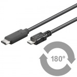 Obrzok produktu kbel USB 3.1 konektor C / male - USB 2.0 konektor Micro-B / male,  0.6m