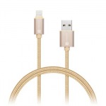 Obrzok produktu CONNECT IT Wirez Premium Metallic Lightning - USB,  gold,  1m
