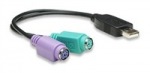 Obrázok produktu Manhattan redukcia, USB na 2x PS2, pre myš a klávesnicu