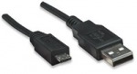 Obrázok produktu Manhattan kábel USB 2.0, A na micro B, 0,5m