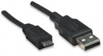 Obrzok produktu Manhattan kbel USB 2.0, A na micro B, 0,5m