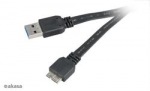 Obrzok produktu AKASA kbel USB 3.0, A na micro B, 1,5m