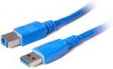 Obrzok produktu Digitalbox BASIC.LNK kbel USB 3.0 AM-BM 1.8m 5Gbps, modr