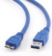 Obrzok produktu Natec kbel USB 3.0 AM / micro USB, 0.5m, modr, blister