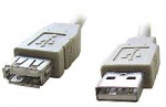 Obrzok produktu Predlovac kbel USB 2.0, 0,5m, siv