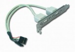 Záslepka s 2x USB 2.0 porty - zadní do case | Obrázok produktu Záslepka s 2x USB 2.0 porty - zadní do case