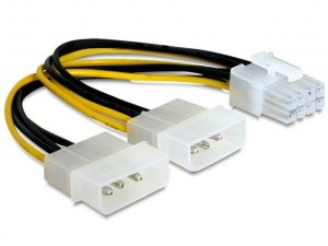Obrzok Gembird Power cable 8 pin EPS female > 2x 4 pin Molex male - CC-PSU-81