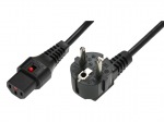 Obrzok produktu Power Cable,  R / A Schuko plug,  HO5VV-F 3 X 1.00mm2 to C13 IEC LOCK,  2m black