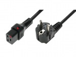 Obrzok produktu Power Cable,  R / A Schuko plug,  H05VV-F 3 x 1.5mm2 to C19 IEC LOCK,  2m black