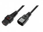 Obrzok produktu Power Cable,  Male C14 plug,  Ho5VV-F 3 X 1.00mm2 to C13 IEC LOCK,  3m black