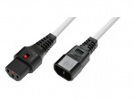 Obrzok produktu Power Cable,  Male C14 plug,  H05VV-F 3 X 1.00mm2 to C13 IEC LOCK 3m white