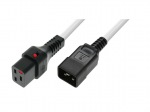 Obrázok produktu Power Cable,  Male C20,  H05VV 3 X 1.5mm2 to C19 IEC LOCK 2m white