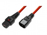 Obrzok produktu Power Cable,  Male C14 plug,  H05VV-F 3 X 1.00mm2 to C13 IEC LOCK 3m red