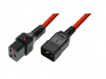 Obrázok produktu Power Cable,  Male C20,  H05VV 3 X 1.5mm2 to C19 IEC LOCK 2m red