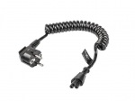 Obrzok produktu Natec coiled power cord for laptop (MICKEY) C5,  0.5m - 1.5m,  blister