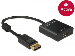 Obrzok Delock Adapter Displayport 1.2 male > HDMI female 4K Active black - 