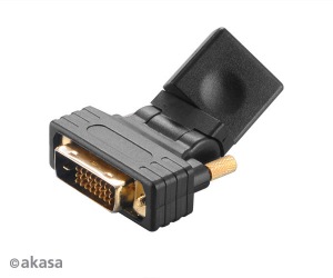 Obrzok AKASA AK-CBHD16-BK DVI-D to HDMI adapter - AK-CBHD16-BK