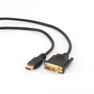 Obrzok Gembird HDMI - DVI male-male kbel (pozlten konektory 18 - CC-HDMI-DVI-0.5M