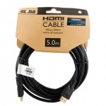 Obrzok produktu 4World Kabel HDMI - HDMI High Speed s Ethernet (v1.4),  3D,  HQ,  BLK,  5m