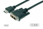 Obrzok produktu ASSMANN HDMI 1.3 Standard Adapter Cable HDMI A M (plug) / DVI-D (18+1) M (plug) 2m