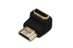 Obrzok produktu ASSMANN HDMI 2.0 HighSpeed w / Ethernetem Adapter HDMI A angled M HDMI A F black